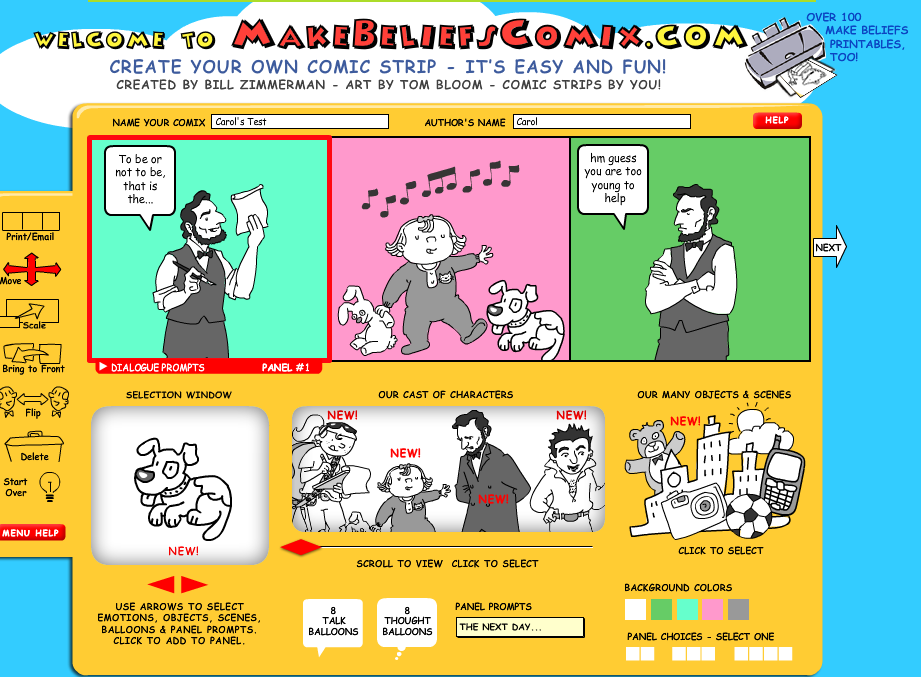 disegnare semplici fumetti online scuola primaria